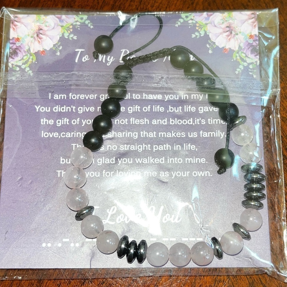 Bonus Mom Step Mom bracelet Morris code - Picture 3 of 16